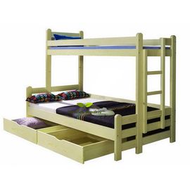 Двухъярусная кровать из массива сосны Бриджит, КОД:VMK194, images №1, magsale.ru