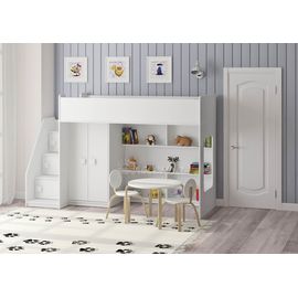 Кровать-чердак Легенда 43.1.1 белая, КОД:LG4311, images №1, magsale.ru