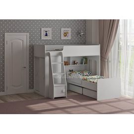 Двухъярусная кровать Легенда 42.5.2 белая, КОД:LG4252, images №1, magsale.ru