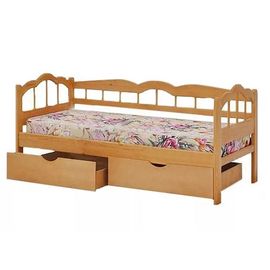 Детская кровать-тахта с ящиками из сосны Жасмин, КОД:VMK364, images №1, magsale.ru