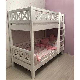 Двухъярусная кровать-диван из массива Кантри-2 (Прованс), КОД:33999, images №1, magsale.ru