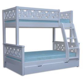 Двухъярусная кровать из массива Кантри-2 с ящиками (Прованс), КОД:339991, images №1, magsale.ru