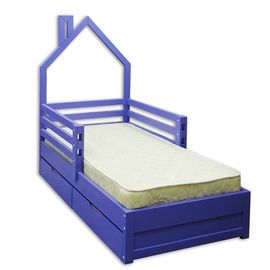 Детская кровать из массива сосны №5 Домик с ящиками, КОД:339012, images №1, magsale.ru