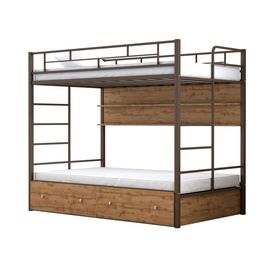 Двухъярусная кровать Валенсия Твист-120 с ящиками и полками, КОД:4s-vat120/yp, images №1, magsale.ru