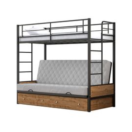 Двухъярусная кровать с диваном Дакар-1, КОД:4s-dak1, images №1, magsale.ru