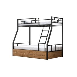 Двухъярусная металлическая кровать Раута с ящиками, КОД:4s-ra/y, images №1, magsale.ru