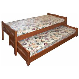 Двухъярусная раздвижная кровать из сосны Альбина, КОД:VMK263, images №1, magsale.ru