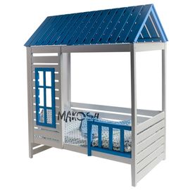 Детская кровать домик из массива №25 Бернар, КОД:MS407, images №1, magsale.ru