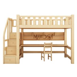 Детская кровать чердак со столом Айова-2, КОД:MS429, images №1, magsale.ru