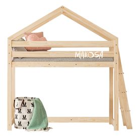 Детская кровать чердак из массива Вуди, КОД:MS4202, images №1, magsale.ru