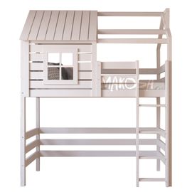 Кровать-домик чердак №42 Матисс, массив дерева, КОД:MS440, images №1, magsale.ru