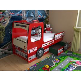 Детская кровать Пожарная с ящиками, КОД:SL1083, images №1, magsale.ru