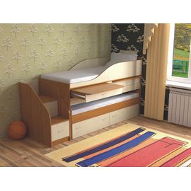 Двухъярусная раздвижная кровать со столами Дуэт-8, КОД:SL408, images №1, magsale.ru