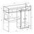 Кровать-чердак Легенда A605.3, КОД:LA6053 , images №4, magsale.ru