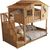 Двухъярусная кровать из массива Балтия с прямой лестницей 90х180 дуб, КОД:MSK018, images №3, magsale.ru