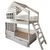 Двухъярусная кровать-домик из массива Робин Гуд, КОД:MS484, images №1, magsale.ru