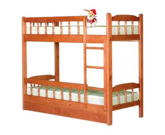 Двухъярусная кровать из массива сосны А2 Алиса, КОД:VMK258, images №1, magsale.ru