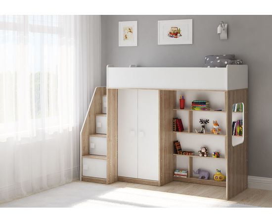 Кровать-чердак Легенда A602.3, КОД:LA6023, images №2, magsale.ru