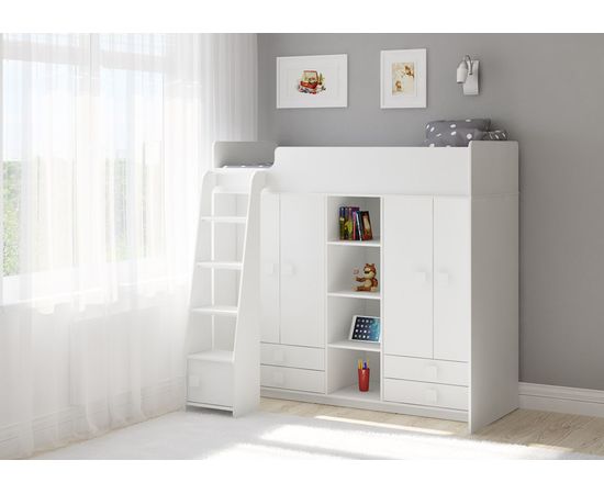Кровать-чердак со шкафами Легенда E603.1, КОД:LE6031 , images №2, magsale.ru