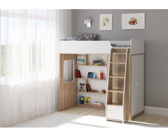 Кровать-чердак Легенда F601.1, КОД:LF6011 , images №2, magsale.ru