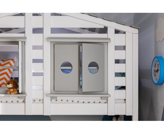 Кровать-чердак из массива сосны Аляска, КОД:MS0907, images №4, magsale.ru