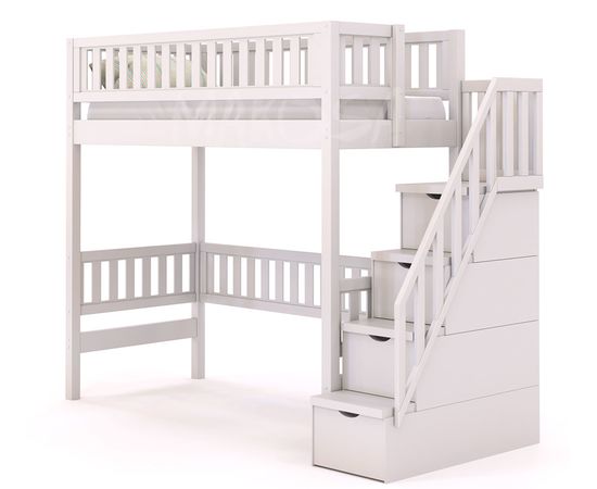 Кровать-чердак из массива сосны  Артек Плюс, КОД:MS0910, images №1, magsale.ru