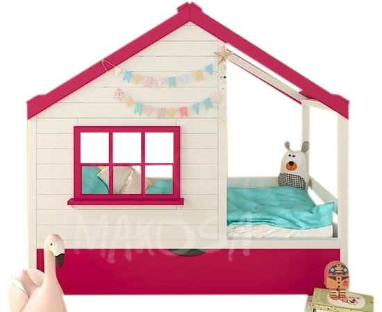 Детская кровать из массива сосны Домик Фиджи, КОД:MS0924, images №2, magsale.ru