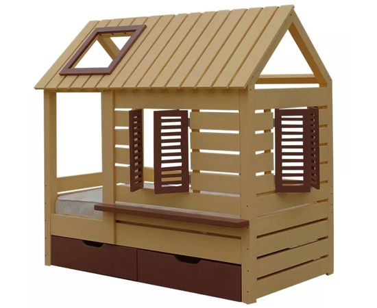 Детская кровать из массива сосны №3 Кофейный домик, КОД:33901, images №1, magsale.ru Детская кровать из массива сосны №3 Кофейный домик, КОД:33901, images №1, magsale.ru