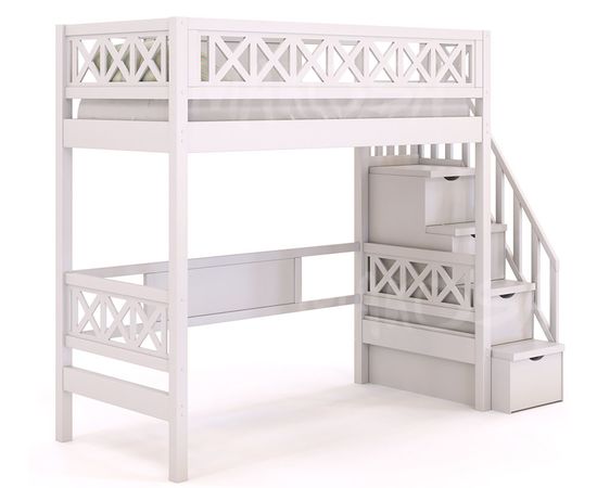 Кровать-чердак из массива сосны Прованс, КОД:MS0909, images №3, magsale.ru