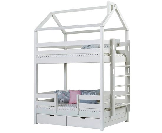 Двухъярусная кровать из сосны Домик Тима-1, КОД:MS517, images №1, magsale.ru