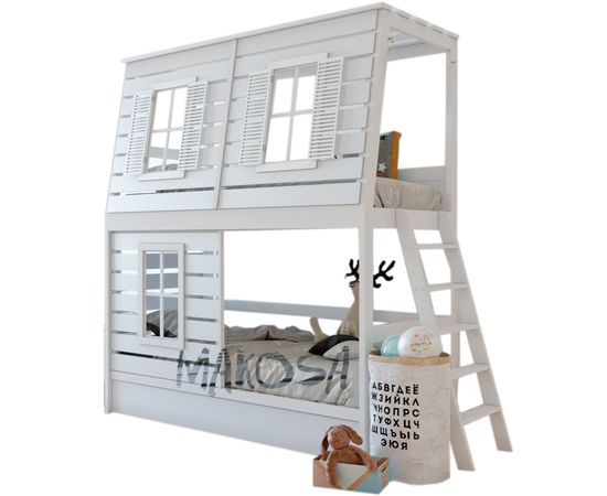 Двухъярусная кровать-домик из массива №88 Ницца-3 с выкатной кроватью, КОД:FMS0944, images №2, magsale.ru Двухъярусная кровать-домик из массива №88 Ницца-3 с выкатной кроватью, КОД:FMS0944, images №2, magsale.ru