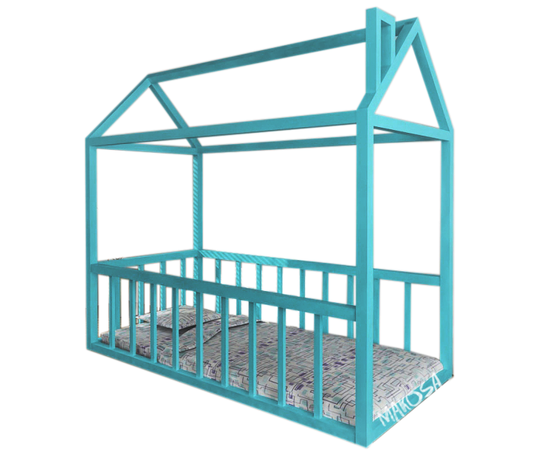 Детская кровать домик из массива Дали, КОД:MS4189, images №1, magsale.ru