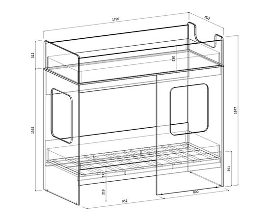 Двухъярусная кровать Легенда D604.3, КОД:LD6043 , images №4, magsale.ru Двухъярусная кровать Легенда D604.3, КОД:LD6043 , images №4, magsale.ru