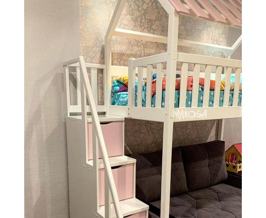 Кровать чердак из массива Домик Адриано, КОД:MS0963, images №4, magsale.ru