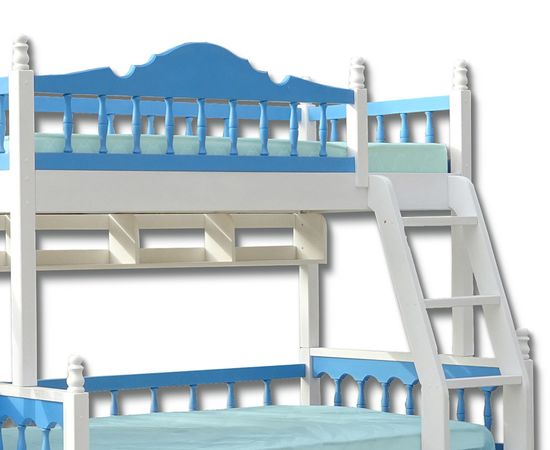 Двухъярусная кровать из сосны с полкой Аврора-1, КОД:33595, images №2, magsale.ru