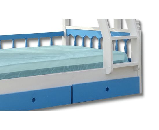 Двухъярусная кровать из сосны с полкой Аврора-1, КОД:33595, images №3, magsale.ru