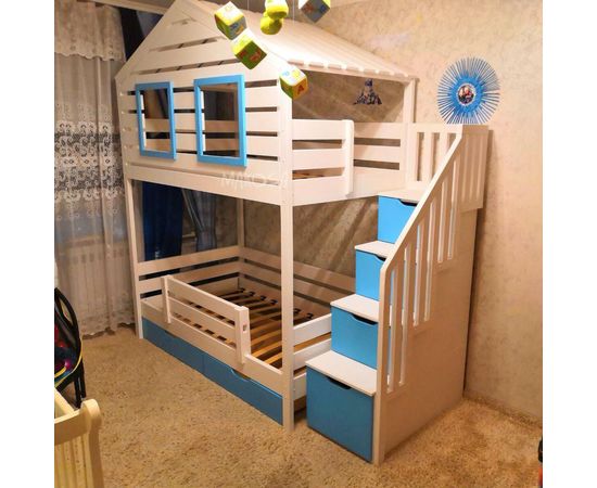 Двухъярусная кровать из сосны №10 Бекки, КОД:VMK2640, images №2, magsale.ru