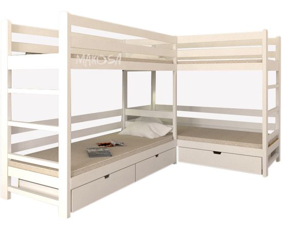 Угловая двухъярусная кровать для четверых Бригантина-4, КОД:MS0966, images №1, magsale.ru Угловая двухъярусная кровать для четверых Бригантина-4, КОД:MS0966, images №1, magsale.ru