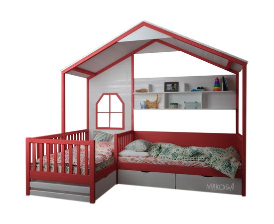 Детская кровать домик для двоих детей Корнер, КОД:MS0962, images №1, magsale.ru Детская кровать домик для двоих детей Корнер, КОД:MS0962, images №1, magsale.ru