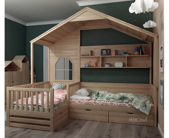 Детская кровать домик для двоих детей Корнер, КОД:MS0962, images №4, magsale.ru Детская кровать домик для двоих детей Корнер, КОД:MS0962, images №4, magsale.ru