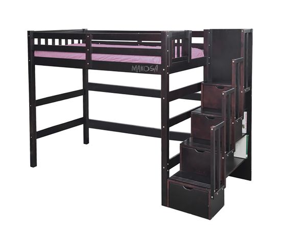 Кровать-чердак из массива Эспрессо, КОД:MS0994, images №2, magsale.ru