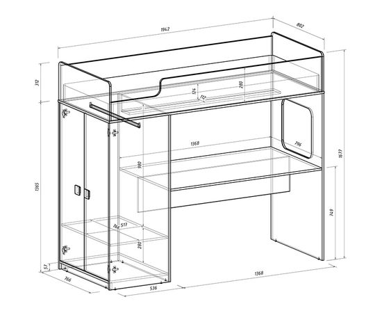 Кровать-чердак с рабочей зоной Легенда F605.1, КОД:LF6051 , images №4, magsale.ru Кровать-чердак с рабочей зоной Легенда F605.1, КОД:LF6051 , images №4, magsale.ru