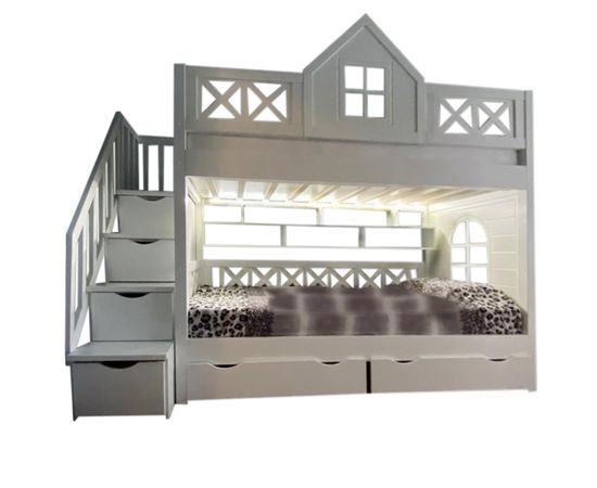 Двухъярусная кровать-домик Касабланка (массив), КОД:MS4908, images №1, magsale.ru Двухъярусная кровать-домик Касабланка (массив), КОД:MS4908, images №1, magsale.ru