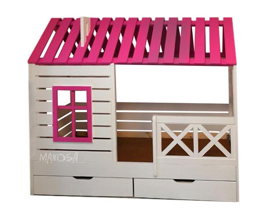 Детская кровать-домик из массива Виктория, КОД:339011, images №7, magsale.ru