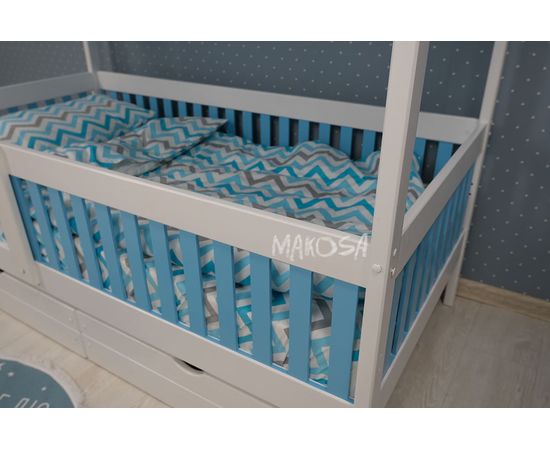 Детская кровать-домик из массива Лилибет с ящиками, КОД:MS0972, images №4, magsale.ru