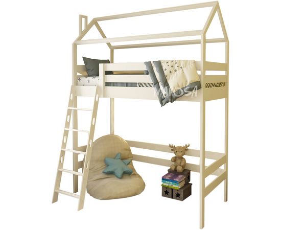 Кровать-чердак из массива дерева Синема, КОД:MS0960, images №1, magsale.ru