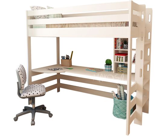 Кровать-чердак из массива сосны Оксфорд, КОД:MS0952, images №1, magsale.ru