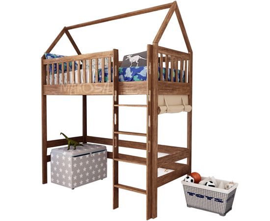 Кровать-чердак из массива сосны Пикник, КОД:MS0953, images №1, magsale.ru