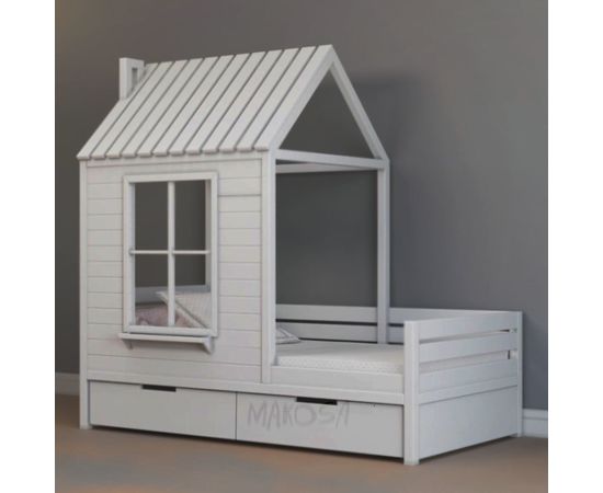 Детская кровать-домик из сосны Полинезия, КОД:ms524, images №2, magsale.ru