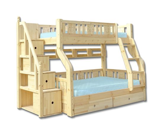 Двухъярусная кровать из сосны с полкой Веста, КОД:33990, images №1, magsale.ru Двухъярусная кровать из сосны с полкой Веста, КОД:33990, images №1, magsale.ru